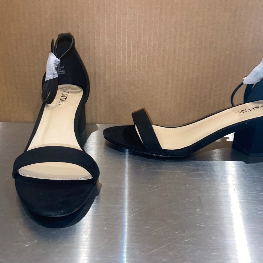 JUSTFAB Dress Sandals, Zolaa, Black, women's Size 9.5